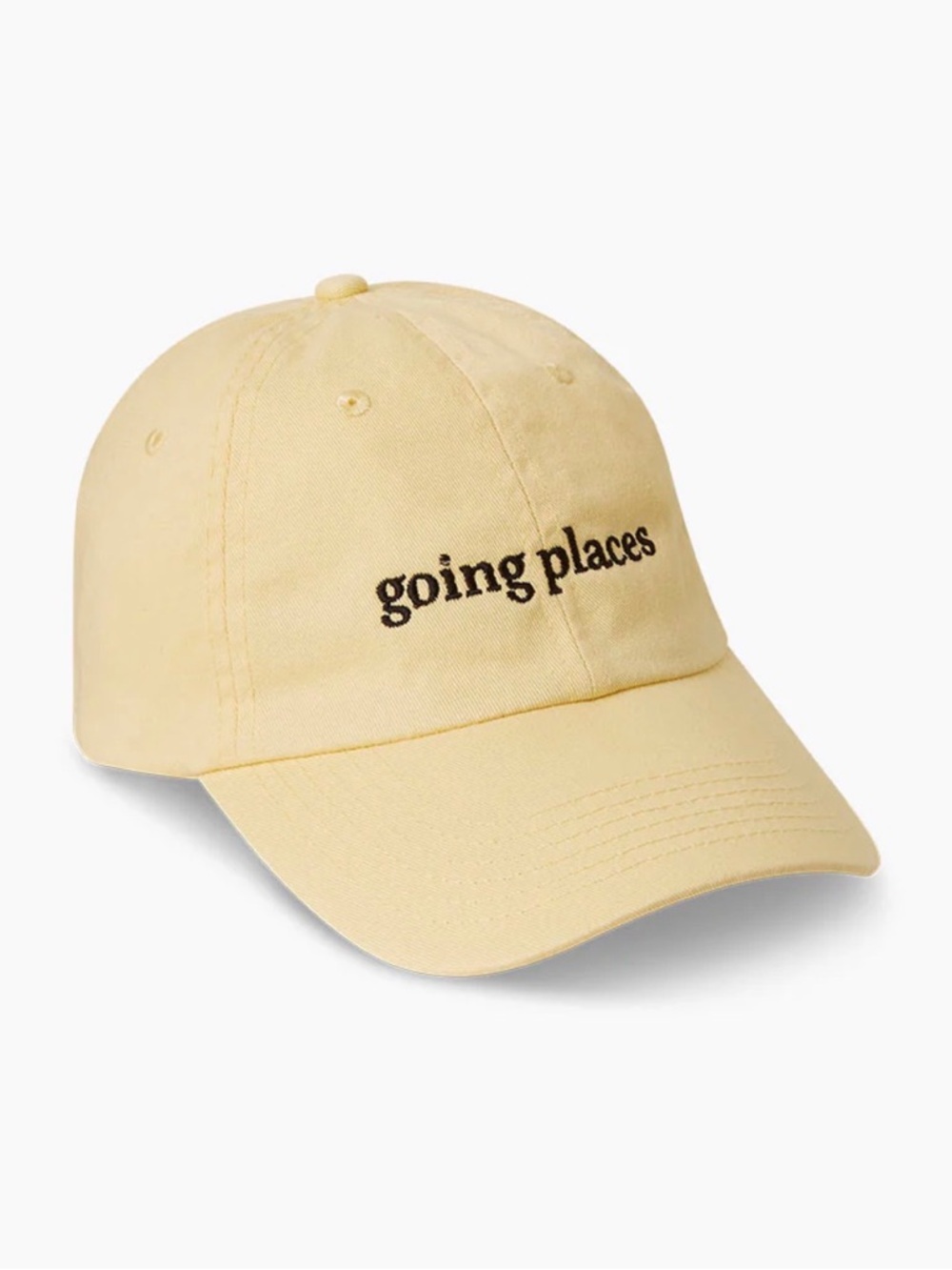 summersalt Pale Yellow "going places" Baseball Cap